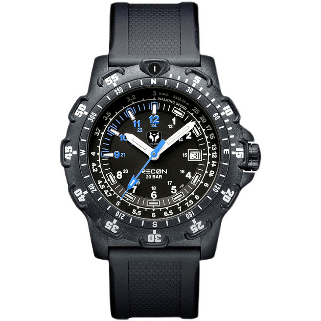 Rubber Strap Diver - Hnlgnox relojes de piloto para hombre