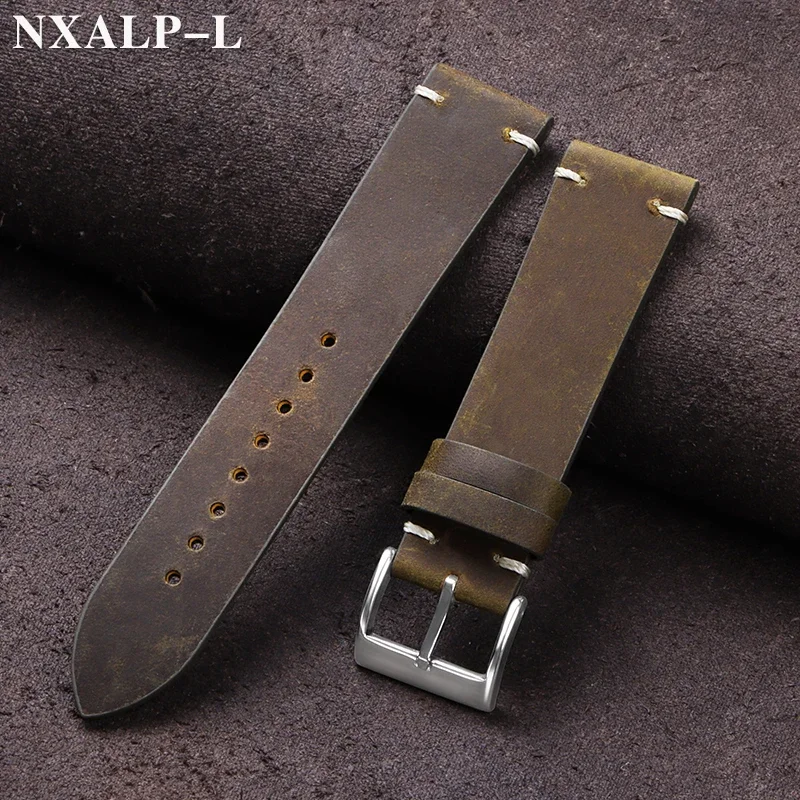 Nato Strap Nylon - Correa de reloj de cuero encerado