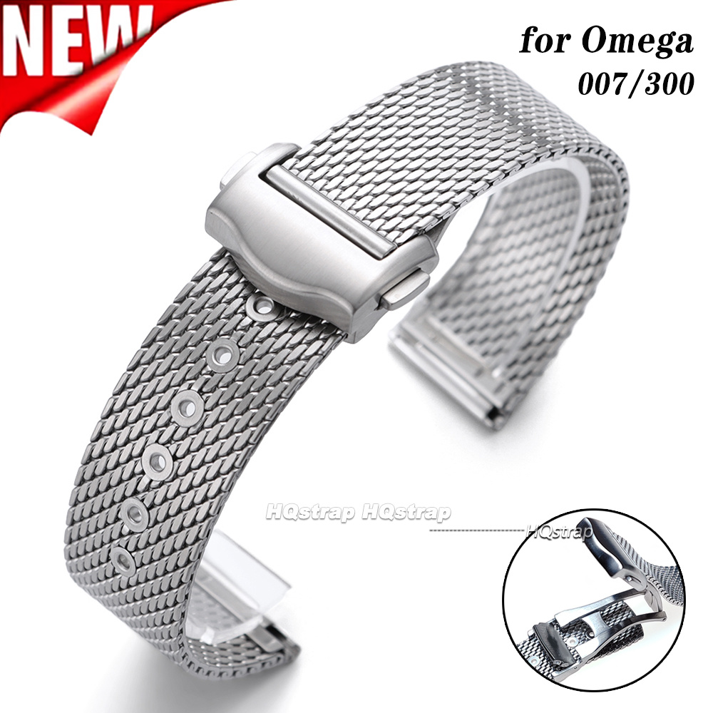 Omega Watch Seamaster - Correa de reloj de acero inoxidable
