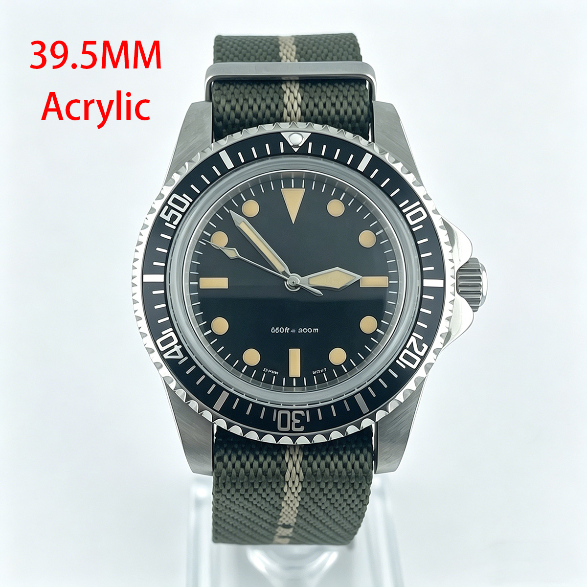 Tropic Strap Vintage - Reloj de buceo retro de 39.5mm