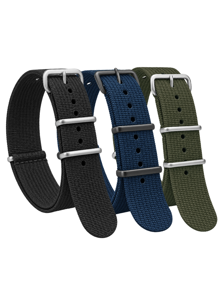 Nato Strap Nylon - Correa de nailon acanalado para Seiko,