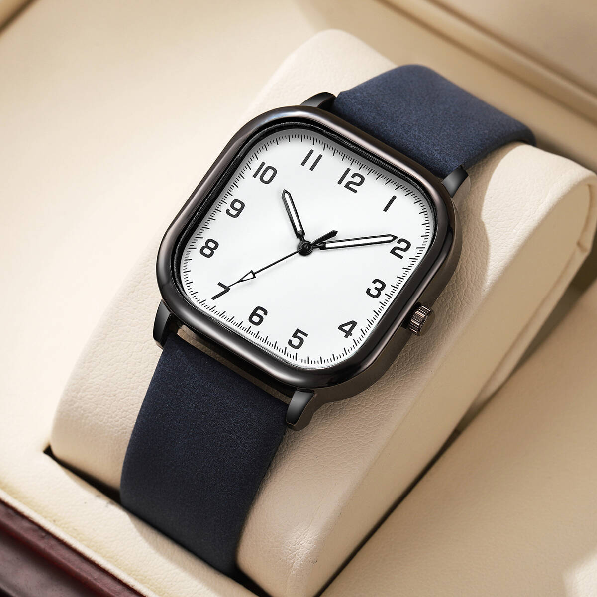Relojes de negocios a la moda  - Leather Watch Band Men reseña y precio