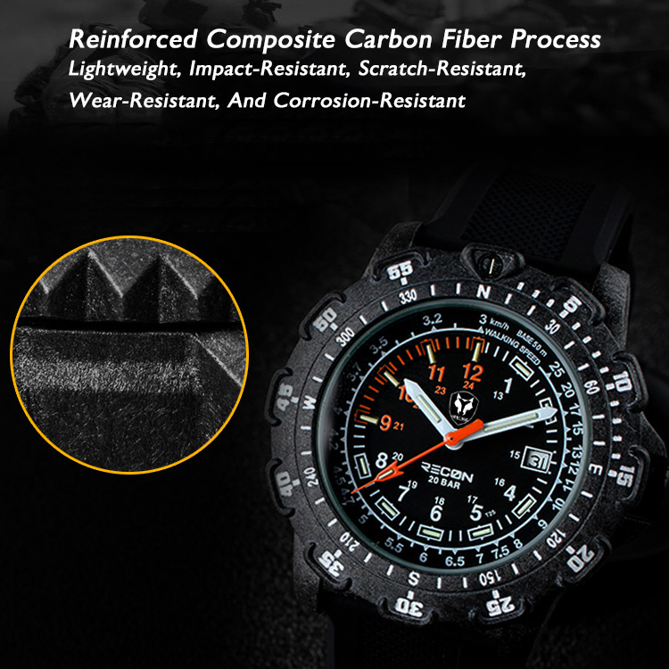 Hnlgnox relojes de piloto para - Rubber Strap Diver reseña y precio