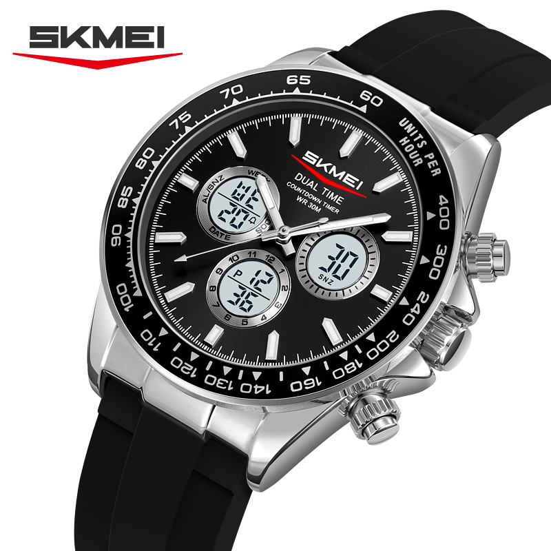 SKMEI 2505 reloj electrónico d - Suede Strap Watch reseña y precio