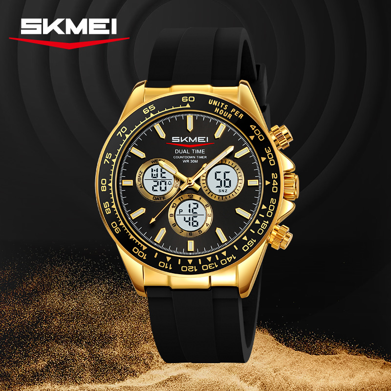 SKMEI 2505 reloj electrónico d - Suede Strap Watch reseña y precio