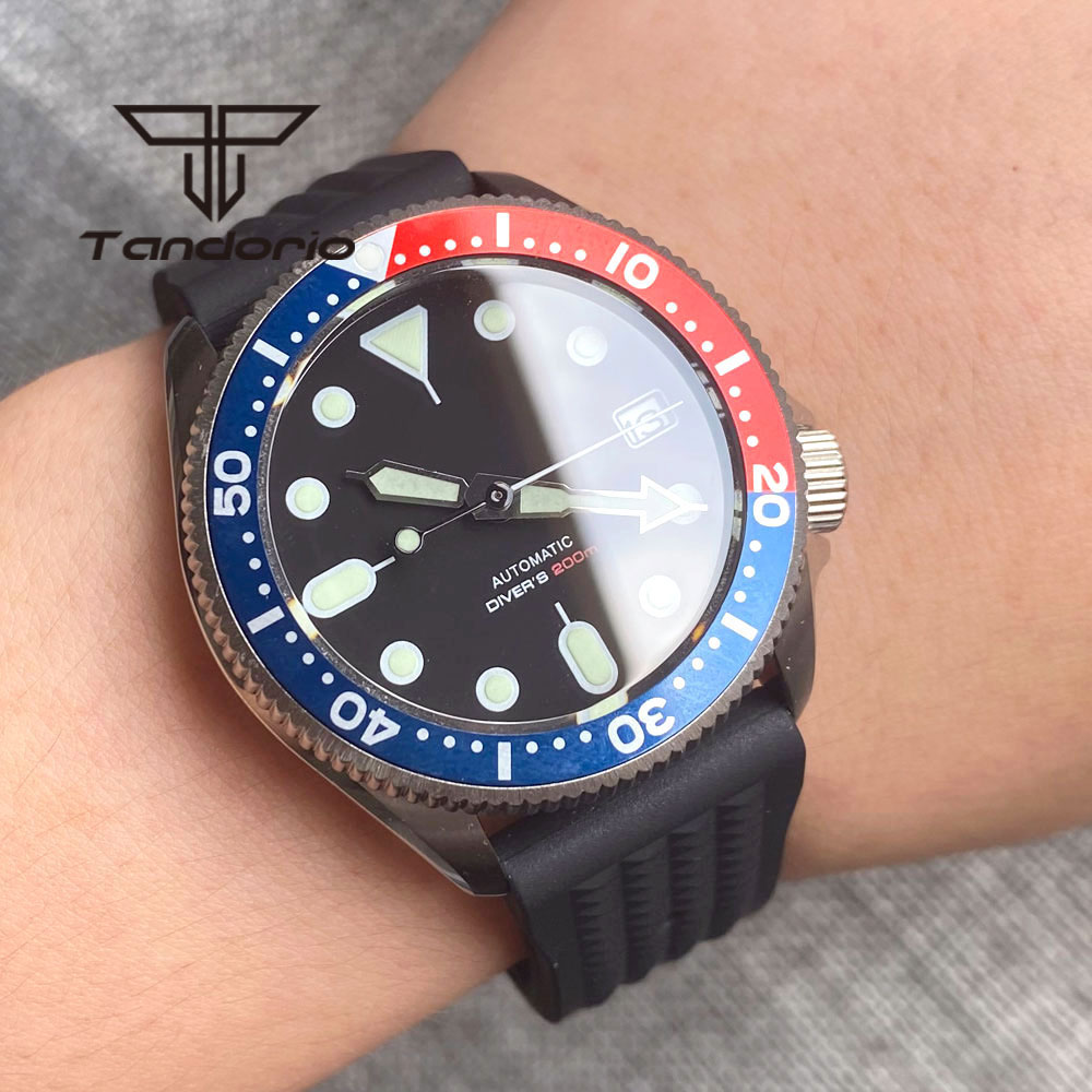 Tandorio NH35A 37mm reloj auto - Rubber Strap Diver reseña y precio