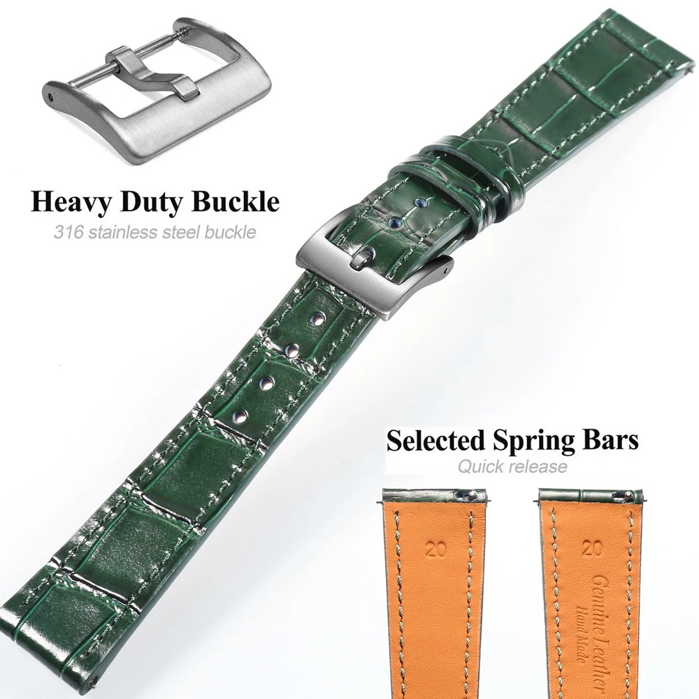 HEMSUT correa de reloj de cuer - Suede Strap Watch reseña y precio