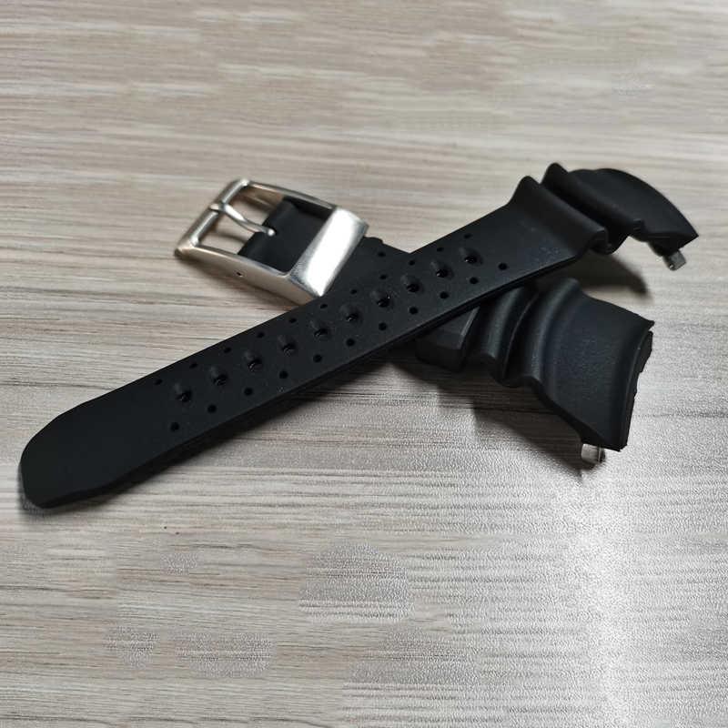 Correa de reloj de goma negra  - Citizen Watch Promaster reseña y precio